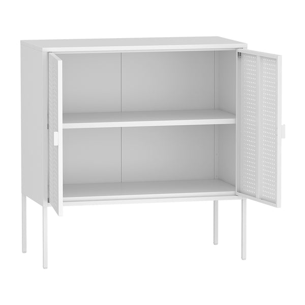 Sideboard Castelli 82,5 x 80 x 40 cm Bílá Ocel [en.casa]