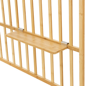 Nástěnná police Røst 120x80x13cm Bambus [en.casa]