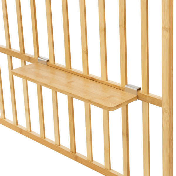 Nástěnná police Røst 120x80x13cm Bambus [en.casa]
