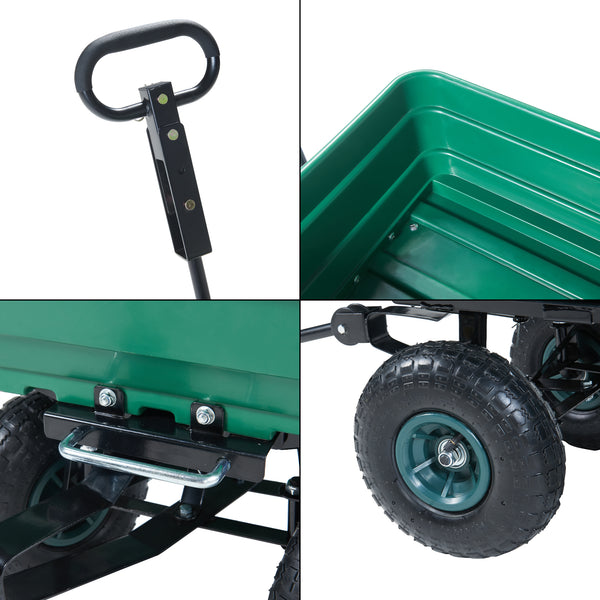Bollerwagen Corfinio 111x51 cm max. 250kg Zelená/Černá [pro.tec]