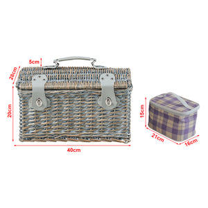 Piknikový koš Folldal pro 2 osoby 40x28x25 cm [casa.pro]