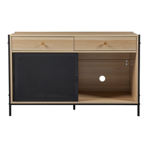 Televizní skříň Tysnes 120x40x75 cm Dub/Černá [en.casa]