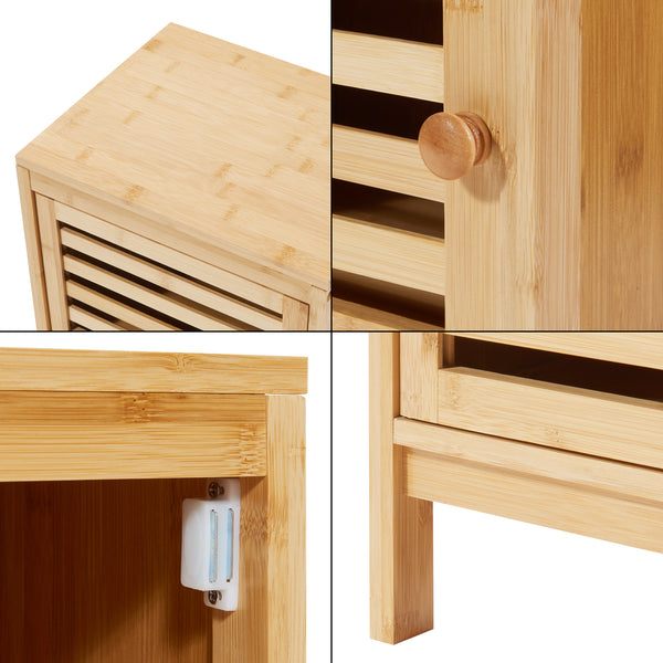 Přístavný skříňka s 3 dveřmi Ypäjä 82x33x27 cm bambus [en.casa]