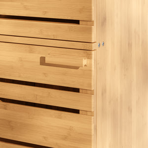 Koupelnová skříňka Epind 75x33x30 cm bambus přírodní [en.casa]