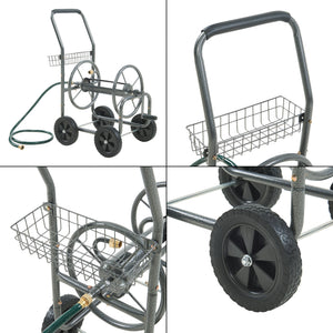 Hadicový vozík Gelibolu pro hadici 3/4 palce max. 65 m Šedý [pro.tec]