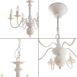 Lustr Berkeley kovový vintage-bílý [lux.pro]
