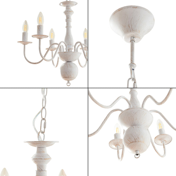 Lustr Berkeley kovový vintage-bílý [lux.pro]