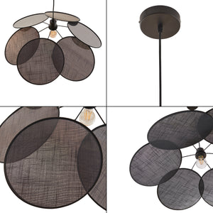 Závěsné svítidlo Blackwood kov/textil černá [lux.pro]