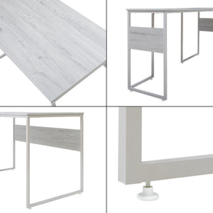 Psací stůl Karlstang ve tvaru L 166x120x75 cm Světle šedý [en.casa]
