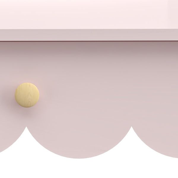Dětský toaletní stolek s židlí Vestnes Cotton Candy/Bílá [en.casa]