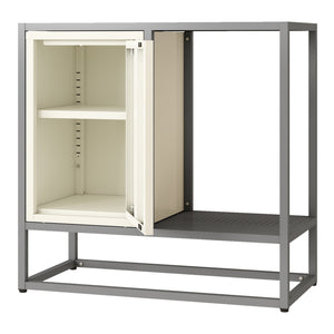 Sideboard Burlöv ocel 70x72x35 cm šedá/bílá [en.casa]