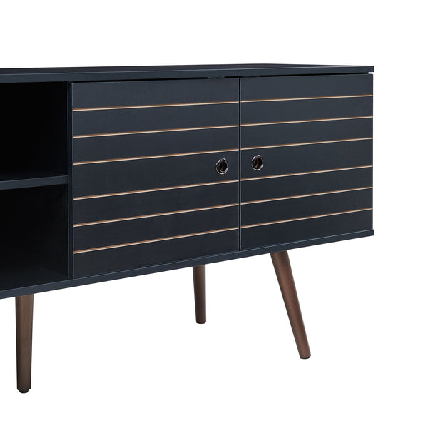 Televizní skříň Vare 160x40x66 cm Černá [en.casa]