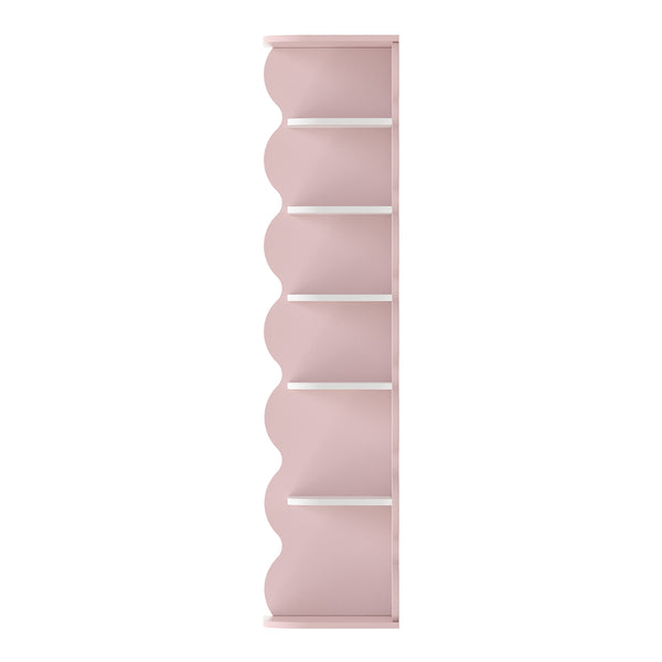 Dětský rohový regál Vestnes 108x27x27 cm Cotton Candy/Bílá [en.casa]