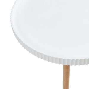 Konferenční stolek Bongard Ø60x45 cm Bílý [en.casa]