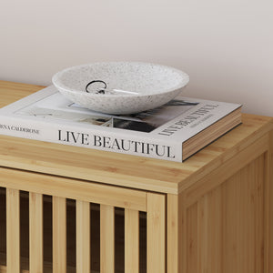 Botník Sirgerg 91x72x35 cm bambus přírodní [en.casa]