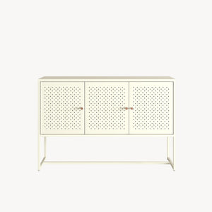 Sideboard Viitasaari 120x40x80 cm ocel Krémově bílá [en.casa]