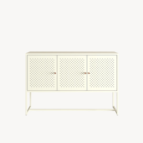 Sideboard Viitasaari 120x40x80 cm ocel Krémově bílá [en.casa]