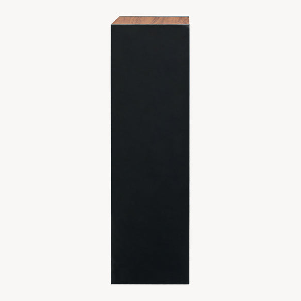 Knihovna 'Trond' s 3 otevřenými přihrádkami 80 x 30 x 23 cm Černá/optika ořechového dřeva