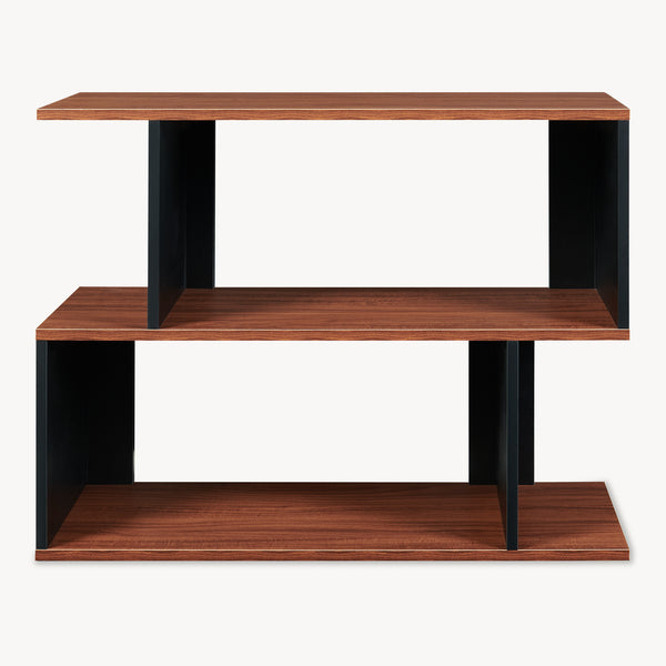 Přístavný stolek Trond 80x29x60 cm černý/optika ořech [en.casa]