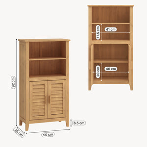 Přístavný skříň Rirg 92x50x25 cm bambus přírodní [en.casa]