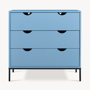 Komoda Colwyn 78x80x40 cm Modrá [en.casa]