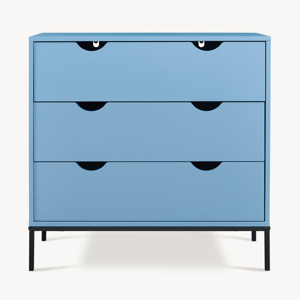 Komoda Colwyn 78x80x40 cm Modrá [en.casa]