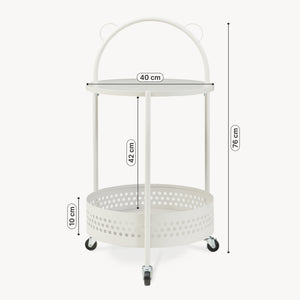 Servírovací vozík Jässaatka ocel 76x40 cm šedý [en.casa]