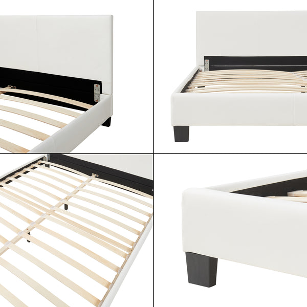 Corium® Moderní manželská postel "Barcelona" HTB-1002 - bílá - 160 x 200 cm