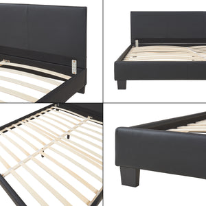 Corium® Moderní manželská postel "Barcelona" HTB-1007 - čierna - 180 x 200 cm