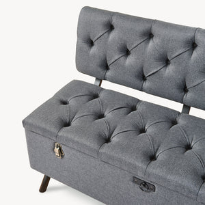 Sedací truhla Malmöhus 110x48x75cm Tmavě šedá [en.casa]