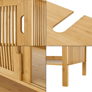 Skříňka pod umyvadlo Hvaler 60x100x45cm bambus [en.casa]