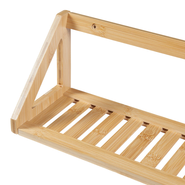 Nástěnná police Gjerdrum sada 2 ks 43x15x15cm bambus [en.casa]