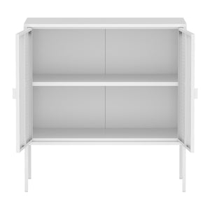 Sideboard Castelli 82,5 x 80 x 40 cm Bílá Ocel [en.casa]