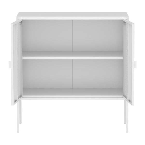 Sideboard Castelli 82,5 x 80 x 40 cm Bílá Ocel [en.casa]
