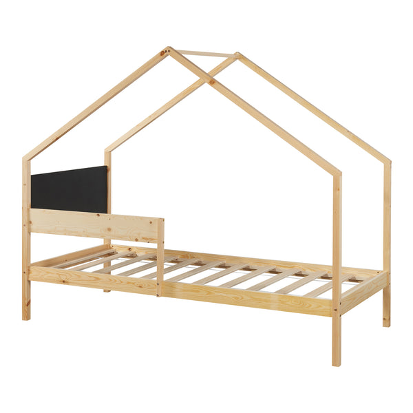 Domečková postel Sodankylä s vysouvacím lůžkem a 2 matracemi 90x200cm [en.casa]