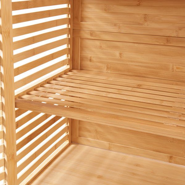 Koupelnová skříňka Raurgela 180x80x40 cm bambus [en.casa]