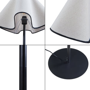 Stojací lampa Ashton 153cm Černá/Bílá [lux.pro]
