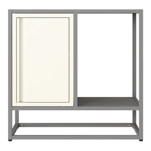 Sideboard Burlöv ocel 70x72x35 cm šedá/bílá [en.casa]