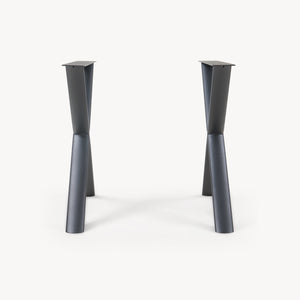 Stolní rám Klixjö sada 2 ks ocel 72x70x10 cm černá [en.casa]