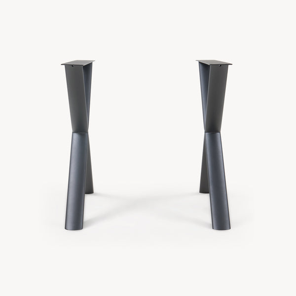 Stolní rám Klixjö sada 2 ks ocel 72x70x10 cm černá [en.casa]