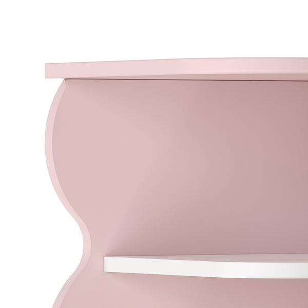 Dětský rohový regál Vestnes 108x27x27 cm Cotton Candy/Bílá [en.casa]