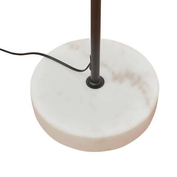 Stojací lampa Vatka GU10 kov černý / mramor, bílý [lux.pro]