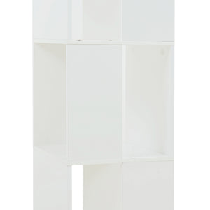 Otočné knihovny Fjelmarirg 109x34x34 cm Bílá [en.casa]