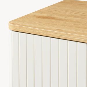 Sideboard Ferrersp s 2 dveřmi 80x80x40 cm dubový dekor/písková barva [en.casa]