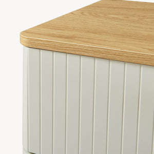 Komoda Ferrersp s 3 zásuvkami 70x60x40 cm dubový dekor/písková barva [en.casa]