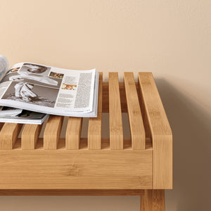 Lavice Lasdarvoo 120x35x45 cm bambus přírodní [en.casa]