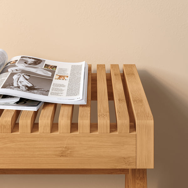 Lavice Lasdarvoo 120x35x45 cm bambus přírodní [en.casa]
