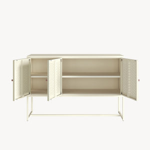 Sideboard Viitasaari 120x40x80 cm ocel Krémově bílá [en.casa]
