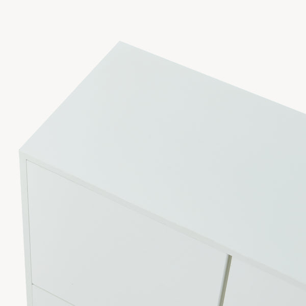 Sideboard Reyri 90x80x35 cm Bílá/Zlatá [en.casa]