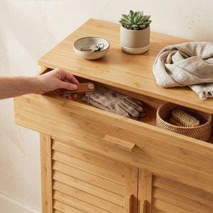 Botník Aarela 67x66x34 cm bambus [en.casa]